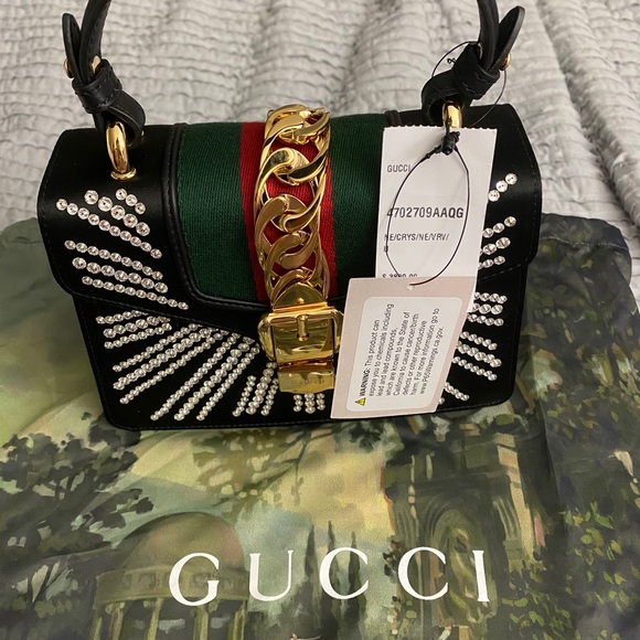 RARE Gucci mini Sylvie top handle purse - Picture 11 of 13